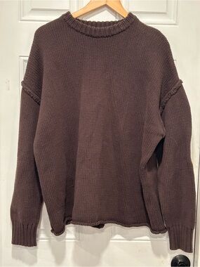 DISSH Roy Choc Oversized Longline Knit Jumper Sweater Size S Chocolate Brown